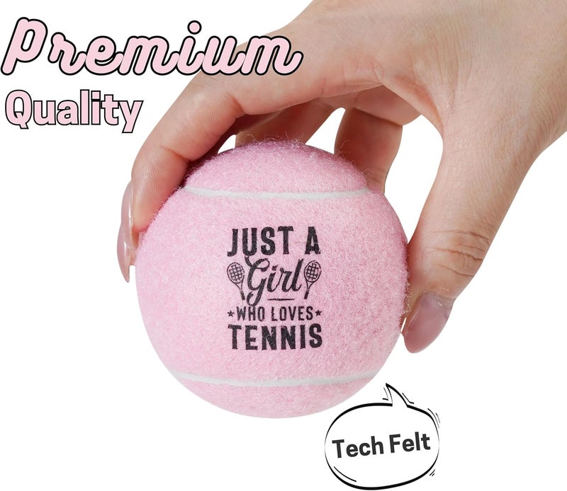 CybGene Tennis Gifts, Personalized Tennis Ball, Set of 3 Unique Tennis Balls with Gift Package, Perfect for Tennis Teammate, Partners - PNK - Image 4